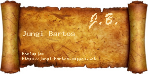 Jungi Bartos névjegykártya